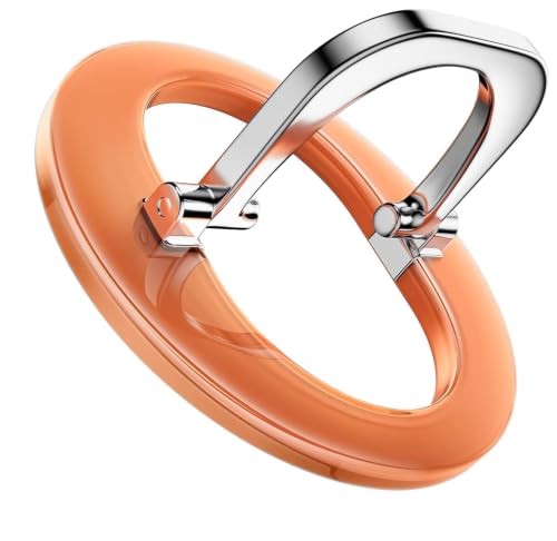 SUPERONE for MagSafe Phone Grip, Adjustable Magnetic Phone Ring Holder - color: Orange