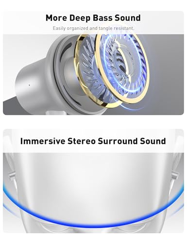 iMangoo for Apple MFi-Certified Wired Earbuds for Lightning Headphones - color: Silver