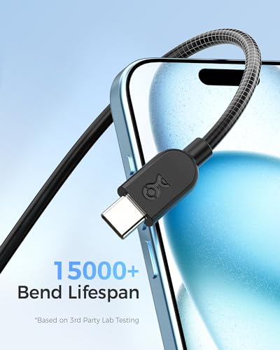 Cable Matters 3-Pack USB C Charging Cable, 60W Charging, 3ft, Black - color: Black, size: 3 ft