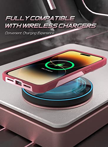 Poetic Neon Case Compatible with iPhone 14 Pro Max 6.7", Dual Layer Rugged Slim Shockproof Drop Protection, Light Pink - color: Light Pink, size: iPhone 14 Pro Max