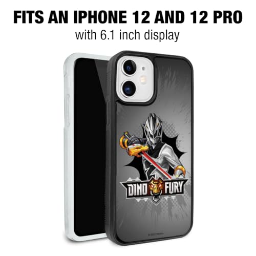 Power Rangers Dino Fury Black Ranger Protective Slim Fit Hybrid Rubber - color: iPhone 12 | 12 Pro (Fits 6.1 Inch Display)