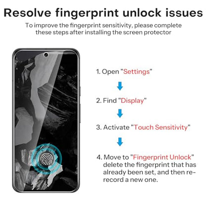 OMOTON 3+2 Pack for Google Pixel 8a Screen Protector 6.1 inch - size: Pixel 8a-6.1 inch