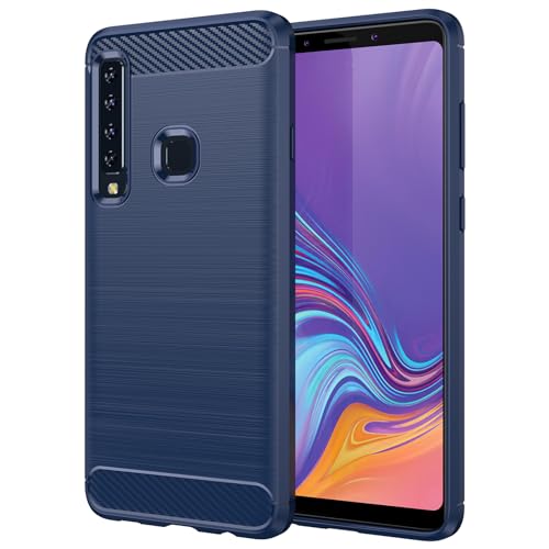 Case for Samsung A9 2018 Galaxy A9 2018 Carbon Fiber Phone Case Soft TPU Anti-Slip Durable Lightweight Protective Phone Cover for Samsung Galaxy A9 2018,Blue - color: Blue Striped, size: For Samsung Galaxy A9 2018