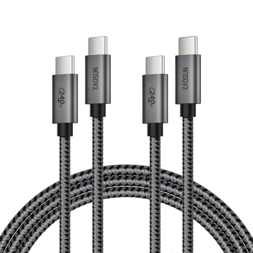 XAOSUN 240W USB C to USB C Cable USB C 2.0 Fast Charging Cable 6.6FT 2-Pack - size: 6.6FT-2 Pack