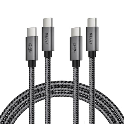XAOSUN 240W USB C to USB C Cable USB C 2.0 Fast Charging Cable 4.9FT 2-Pack - size: 4.9FT-2 Pack