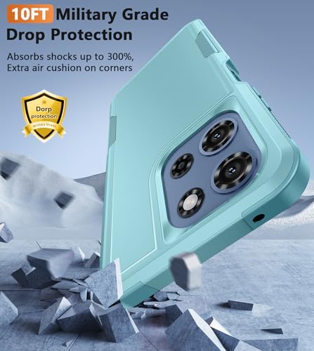 FNTCASE for Moto G 2026/2025 Case, Moto G Play 2026 Case Mint Green | Dual Layer, Shockproof Protective, Military Grade Drop Proof Protection, Rugged Hybrid Matte Textured Rugged Hard - color: Mint Green