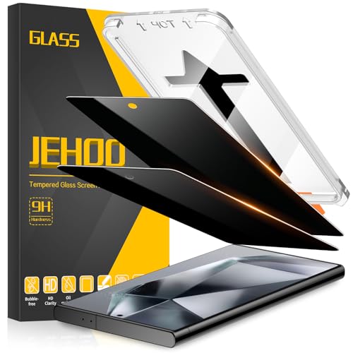 [2 Pack Privacy Screen Protector for Samsung Galaxy S24 Ultra, Ultrasonic Fingerprint Support, Auto-Alignment Frame, Easiest to Installation, Scratch-Resistant, Bubble-Free - size: Galaxy S24 Ultra