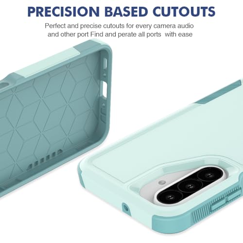 for Samsung Galaxy A17 Case: Dual Layer Protective Heavy Duty Cell Phone Cover Shockproof Rugged with HD Screen Protector - Military Protection Bumper Tough for Samsung Galaxy A17 5G 2026, Mint Green - color: Mint Green (PC) + Mint Green (TPU)