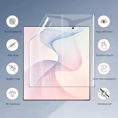 3-Pack Screen Protector for Samsung Galaxy Z Fold 8 Ultra Flexible TPU Film, HD Clear Bubble-Free Self-Healing, Support Fingerprint Unlock Protective Cover Film for Galaxy Z Fold8 Ultra - size: Samsung Galaxy Z Fold 8 Ultra