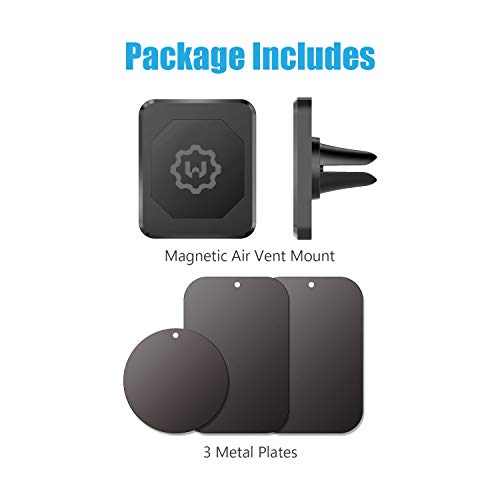 Universal Air Vent Magnetic Phone Car Mount Holder for Cell Phones with Fast Swift-Snap Technology, Magnetic Cell Phone Mount [New Stronger Square Design]