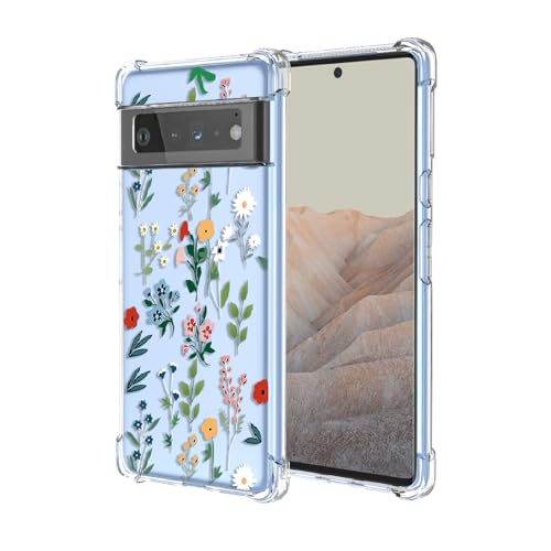 Case for Pixel 6 Pro Google 6 Pro Clear Lush Flower Phone Case Soft Silicone TPU Shockproof Bumper Protective Phone Cover for Google Pixel 6 Pro 5G,Lush Flora - color: Lush Flora, size: For Google Pixel 6 Pro