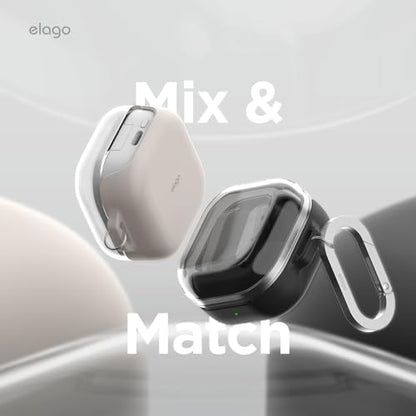 elago Duo Case for Galaxy Buds 4 Pro & Galaxy Buds 4 - color: Clear - Stone