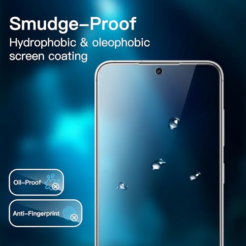 JETech Screen Protector for Samsung Galaxy S24, 3-Pack | HD Clear, Fingerprint ID Compatible, Anti-Scratch Glass - size: Galaxy S24