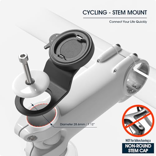 Bike Stem Phone Mount with Shockproof Silicone Grip – Quick-Lock Aluminum Out-Front Holder with Dual Safety Buckles & Elastic Strap, Fits 4.0”–6.7” Phones – Secure Fit for Road & Urban Rides - style: 【2-Buckle Style】Handlebar Mount + Silicone Adapter - Bl