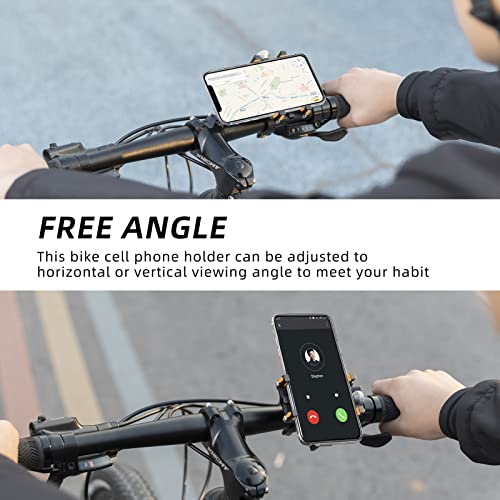 ROCKBROS Bike Phone Holder, Motorcycle Phone Mount,5-Claw Lock Anti-Shake - color: Orange