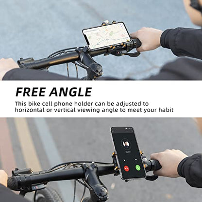 ROCKBROS Bike Phone Holder, Motorcycle Phone Mount,5-Claw Lock Anti-Shake - color: Orange