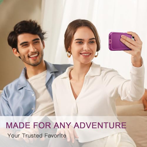 I-HONVA for iPhone 16e Case [Compatible with MagSafe] Shockproof 3-Layer Full Body Protection [Without Screen Protector] Rugged Heavy Duty Cover Case for Apple iPhone 16e 6.1",Purple/Pink - color: Purple/Pink