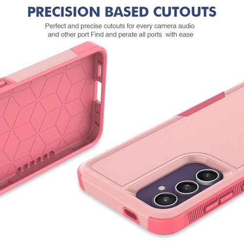 Dionsibei Designed for Samsung Galaxy A52 5G Case 2 in 1 Military Grade Drop Heavy Duty Rugged Shockproof Protective Cover Case for Galaxy A52 5G Phone Case (Pink) - color: Pink