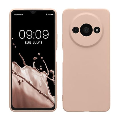 kwmobile Case Compatible with Xiaomi Redmi A3 Case - Protective Slim TPU Phone Cover - Soft Matte Finish - Coconut Swirl - color: Coconut Swirl