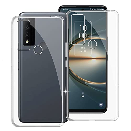 Phone Case for TCL 30 V 5G (6.67 Inch), Silicone Ultra Slim Shockproof Phone Case for TCL 30 V 5G, Soft Anti-Scratch Clear Back Case [ Anti-Yellowing] - [2 Pieces]