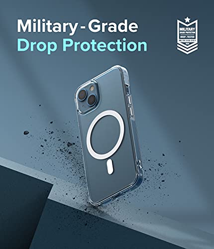 Ringke for iPhone 13 Case [Fusion Magnetic Matte Clear] | Compatible with MagSafe, Oil & Dirt Resistant, Anti-Fingerprint Technology Prevents Oily Smudges, Feels Velvety Soft - size: iPhone 13