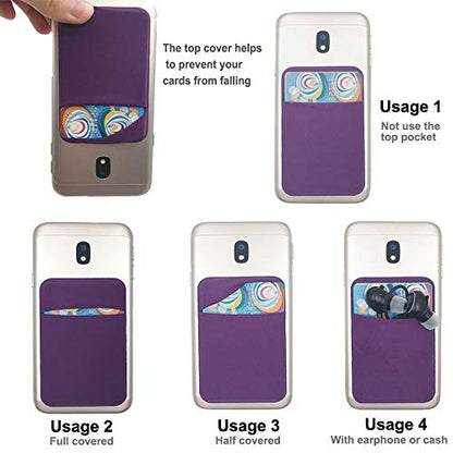 Fulgamo Phone Wallet Stick on,Card Holder for Phone Case,Phone Card Holder