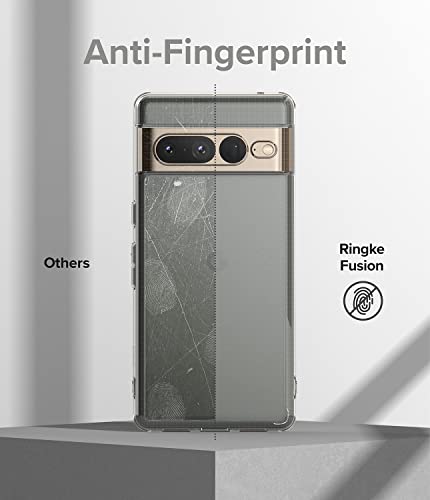 Ringke Fusion for Google Pixel 7 Pro Case [Oil & Dirt Resistant] Anti-Fingerprint Technology Prevents Oily Smudges Phone Cover for Women, Men - Matte Clear | Oil & Dirt Resistant, Anti-Fingerprint Technology Prevents Oily Smudges, Frosted Coating Feels Ve