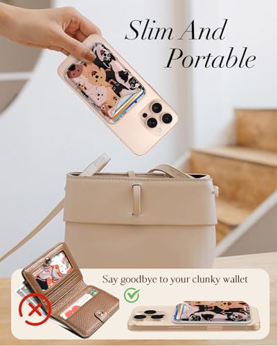 Shorogyt Compatible with Magsafe Wallet for Women, Dog - color: Dog