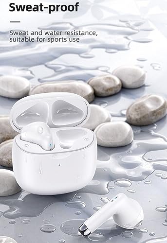 TWS Wireless Bluetooth 5.0 Earbuds with Charging Case for Unihertz Titan Slim in-Ear Earphones Headset with Mic and Touch Control - White