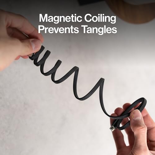 Statik MagStack Slim USB A to C Flat Coil Magnetic Charging Cable, 27W - size: 3.3FT, style: USB-A to USB-C