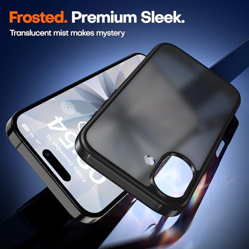 TAURI for iPhone 17 Case, Anti-Yellowing with Screen Protector, Translucent Matte Military-Grade Protection Shockproof Slim Phone Case for iPhone 17, Matte Black - color: F-Matte Black