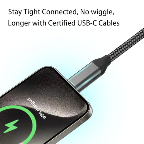USB C Cable 10FT, Extra Long USB-A to USB-C Cable Braided Grey - color: Grey, size: 10FT
