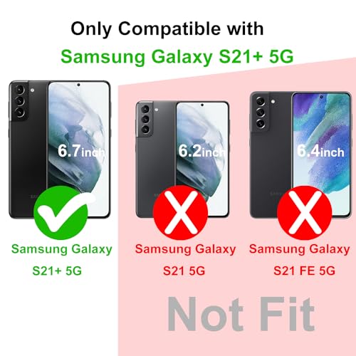 TENOC Phone Case for Samsung Galaxy S21+ Plus 5G, Clear Case Shockproof Protective Bumper Slim Cover - color: Clear, size: S21 Plus