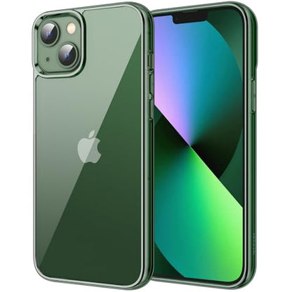 JETech Case for iPhone 13 6.1-Inch, Non-Yellowing Shockproof Phone Bumper Cover, Anti-Scratch Clear Back (Alpine Green) - color: Alpine Green