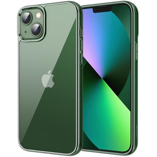 JETech Case for iPhone 13 6.1-Inch, Non-Yellowing Shockproof Phone Bumper Cover, Anti-Scratch Clear Back (Alpine Green) - color: Alpine Green