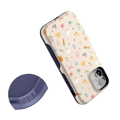 Casely iPhone 12 Mini Case | Hoppy Garden | Spring Things | Bold Protective Design | Compatible with MagSafe - color: Hoppy Garden | Spring Things, size: Iphone 12 Mini