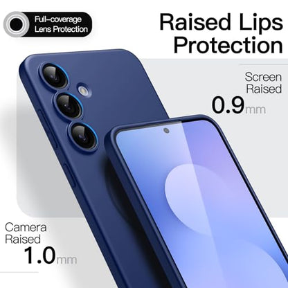 JETech Magnetic Slim Case for Samsung Galaxy S25 FE, Navy Blue | Compatible with MagSafe, Full Camera Lens Protection, Ultra-Thin Lightweight, Matte Finish Phone Cover - color: Navy Blue, size: Galaxy S25 FE