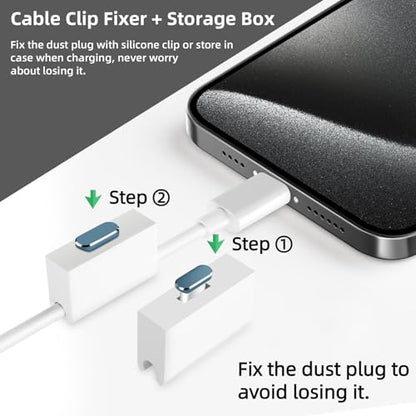 USB C Dust Plugs 5 Pack Anti Dust Charging Port Cover for iPhone 18 Pro Max - color: Grey