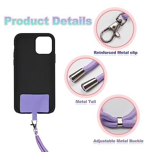 ELANE 8 Pieces Cell Phone Holder Around Neck,Adjustable Crossbody Phone Strap,Cell Phone Lanyard Crossbody Phone Lanyard - color: Colorful