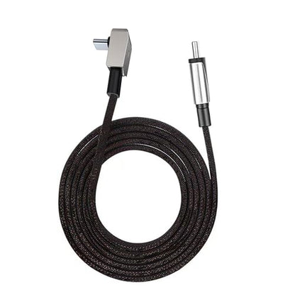 90 Degree USB-C to USB-C Cable, QC 3.0 60W Fast Charger for Tesla Model Y/3/X/S Car Charging, Compatible with iPhone 15/15 Plus/15 Pro Max, Samsung Galaxy, LG, OnePlus (2025 Upgrade)