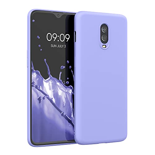 kwmobile Case Compatible with OnePlus 6T Case - Slim Protective TPU Silicone Phone Cover - Light Lavender - color: light lavender