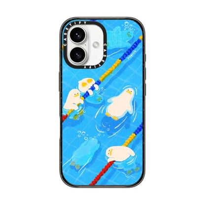 CASETiFY for iPhone 16 Case - Impact | Slim Fit | 8.2 ft. 4X Military Grade Drop Protection | POOL time | Black - color: POOL time, size: Iphone 16 (6.1")