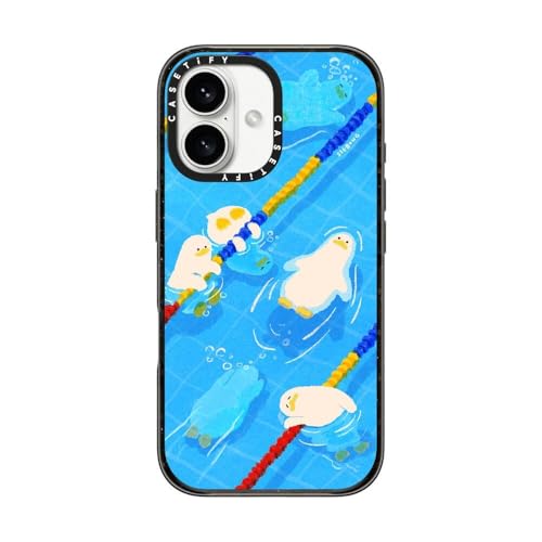 CASETiFY for iPhone 16 Case - Impact | Slim Fit | 8.2 ft. 4X Military Grade Drop Protection | POOL time | Black - color: POOL time, size: Iphone 16 (6.1")