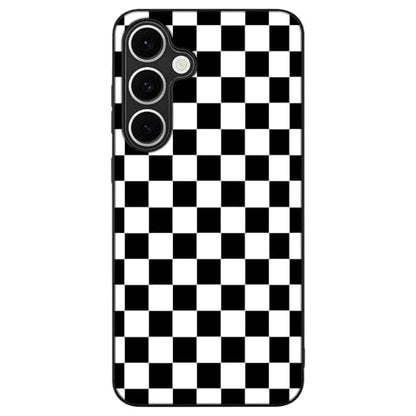 Compatible with Samsung Galaxy S24 Fe Case Checkered Pattern | Anti-Scratch Hard PC Back, Non-Slip Soft TPU Sides, Shockproof Protection Cover - color: Checkered