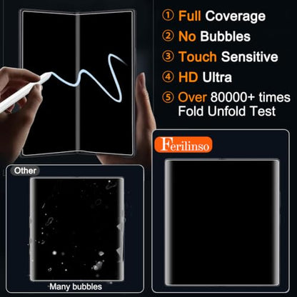 Ferilinso 3 Pack Inside Screen Protector for Samsung Galaxy Z Fold 8 Ultra - size: Samsung Z Fold 8 Ultra-8.0 IN