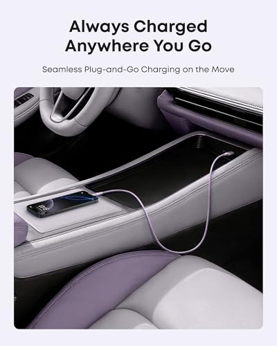 Anker Nano USB A to USB C Cable, CarPlay USB to USB C Cable (6 ft, Violet) - color: Violet, size: 6ft