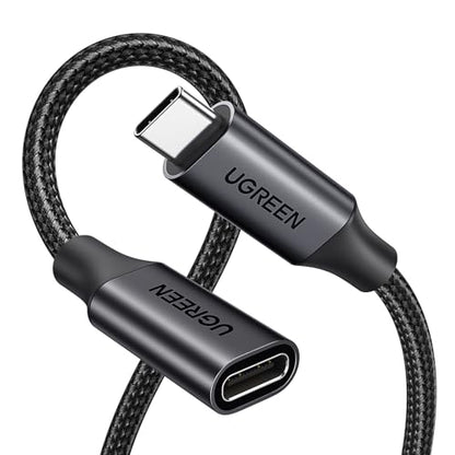 UGREEN USB C Extension Cable, (10Gbps/100W) USB C Extender 1.5 ft - color: Black, size: 1.5 FT