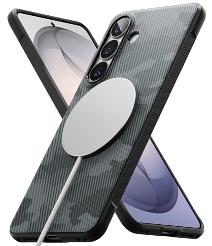 Ringke Onyx for Samsung Galaxy S26 Plus Case [Compatible with MagSafe] Oil & Dirt Resistant, Enhanced Camera Lens Protection, Comfortable Grip, Non-Slip, Lightweight Cover - Magnetic Camo Black - color: Magnetic Camo Black, size: Galaxy S26 Plus