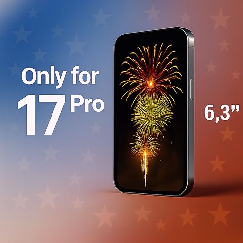 Screen Protector for iPhone 17 Pro – 6.3” – 3-Pack [9H Hardness] Tempered Glass – Scratch and Impact Resistant, Easy Install – High Sensitivity – Case-Friendly