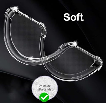 USTIYA Case for TCL 40 se Clear TPU Four Corners Military-Grade Protection Cover Transparent Soft funda